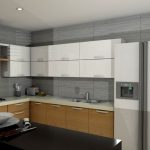 Render interior cocina, Diseño casa campestre horizonte