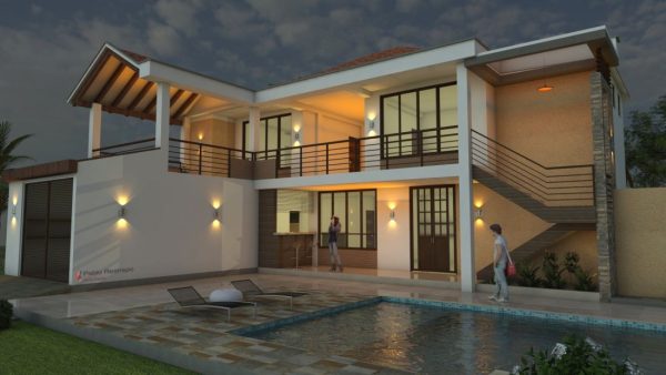 Render luces 3, Diseño casa campestre horizonte