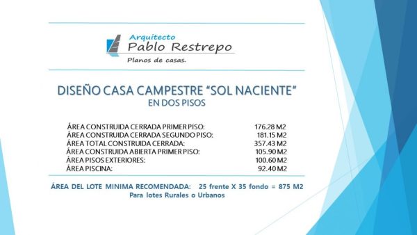 Descripción del proyecto, Diseño casa campestre sol naciente