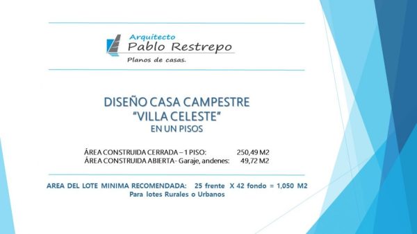 Descripción del proyecto, Diseño casa campestre villa celeste