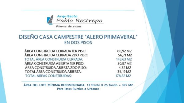 Descripción del proyecto, Diseño casa campestre alero primaveral