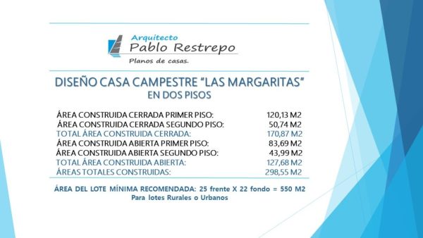 Descripción del proyecto, Diseño casa campestre las margaritas