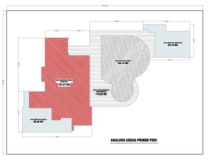 Esquema de áreas primer piso, Diseño casa campestre laguna celeste