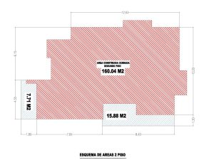 Esquema de áreas segundo piso, Diseño casa campestre laguna celeste