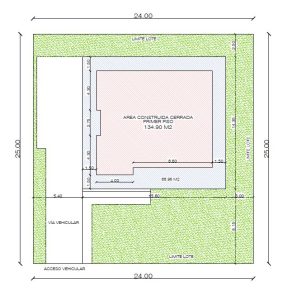 Análisis de áreas segundo piso, Diseño casa campestre el alero colonial