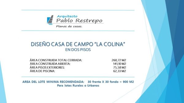 Descripción del proyecto, Diseño casa de campo la colina