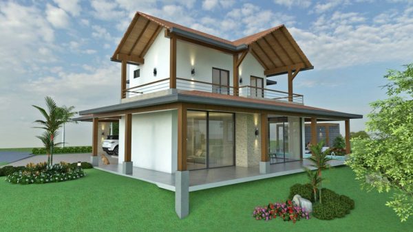 Render exterior, Diseño casa de campo la colina