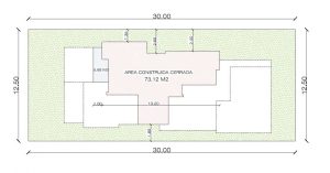 Esquema de áreas segundo piso, Diseño casa moderna la pradera