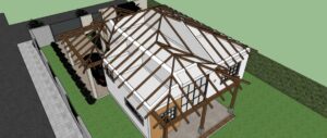 Imagen estructura techos, Diseño casa campestre el edén