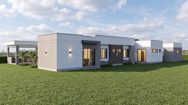 Render exterior 2, Diseño casa campestre valle verde
