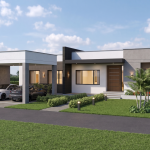 Render fachada principal, Diseño casa campestre valle verde
