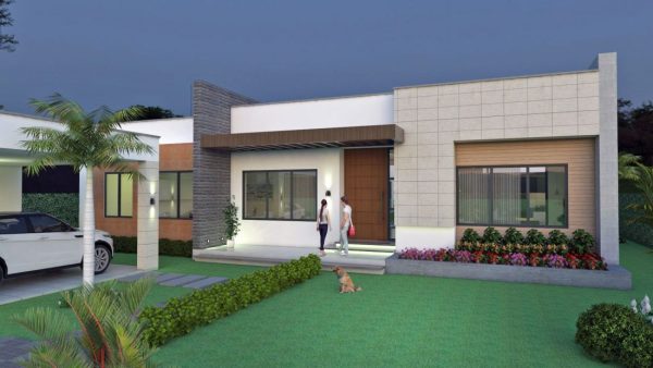 Render fachada principal, Diseño casa campestre valle verde