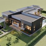 Diseño casa campestre valle verde Render perspectiva aérea 2, Diseño casa campestre valle verde