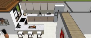 Imagen interior cocina, Diseño casa campestre villas del caney