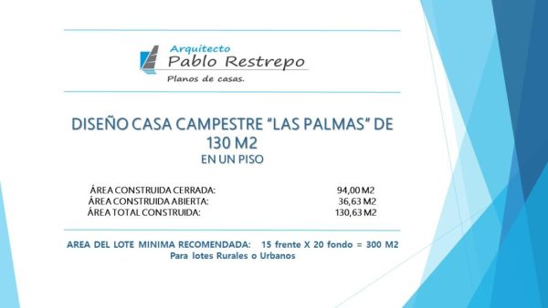 Descripción del proyecto, diseño casa campestre las palmas