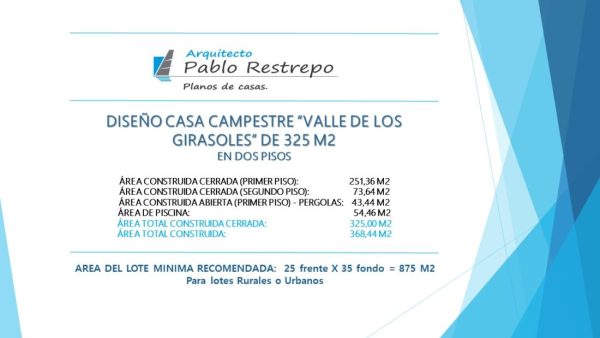 Descripción del proyecto, diseño casa campestre valle de los girasoles