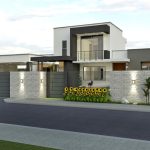 Render exterior, diseño casa campestre valle de los girasoles