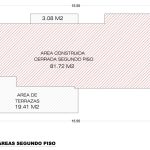 Análisis de áreas segundo piso, Diseño casa campestre la primavera