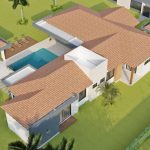 Render vista aérea 3, Diseño casa campestre valles de sevilla