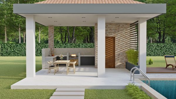 Render zona social 3, Diseño casa campestre valles de sevilla