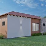 Render exterior 1, diseño casa campestre el trébol