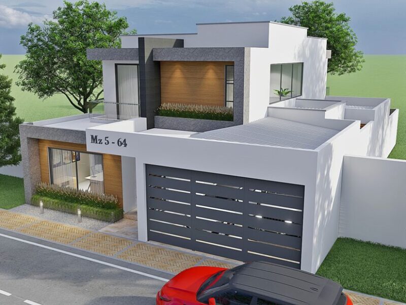 Planos casa moderna, diseño en dos pisos  X 22, planos en venta