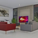 Render interior 5, diseño casa moderna llano grande