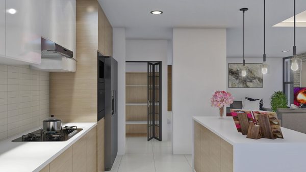 Render interior 6, diseño casa moderna llano grande