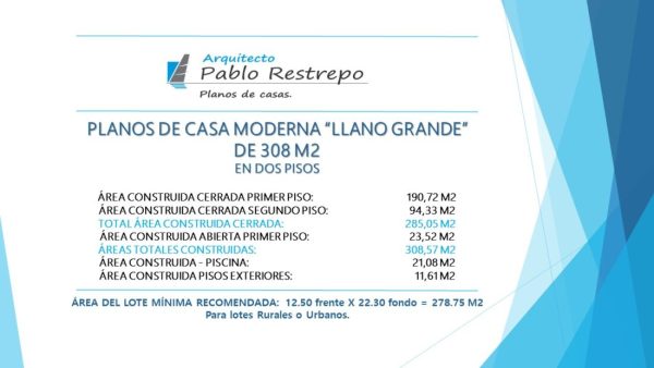 Descripción del diseño casa moderna llano grande