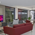 Render interior 1, diseño casa moderna llano grande