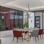 Render interior 2, diseño casa moderna llano grande