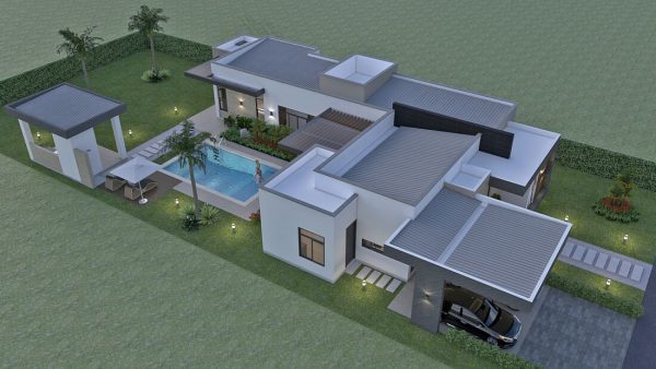 Render exterior 8, Diseño casa campestre Pasieli