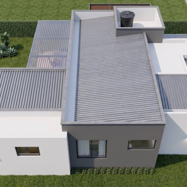 Render perspectiva aérea 6, Diseño casa moderna la aurora