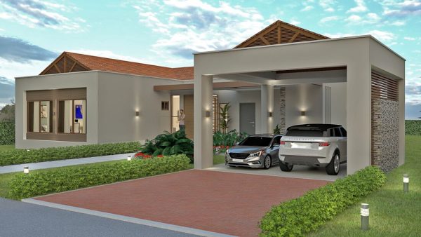 Render fachada principal 3, Diseño casa campestre Bella Terra