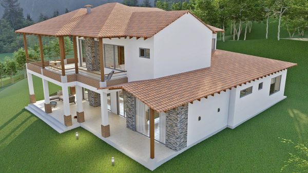 Render exterior 7, Diseño casa campestre Altos de Aragón