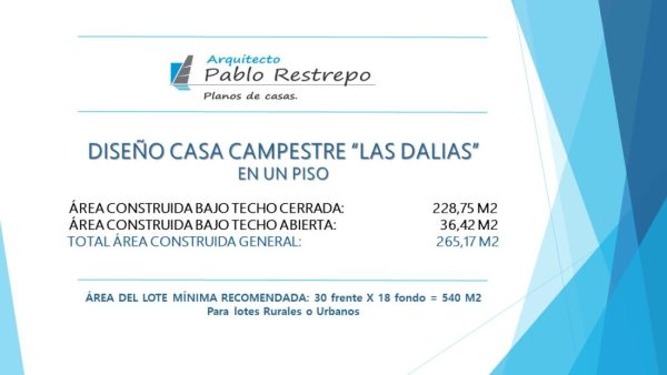 Descripción del proyecto_ Diseño casa campestre Las Dalias