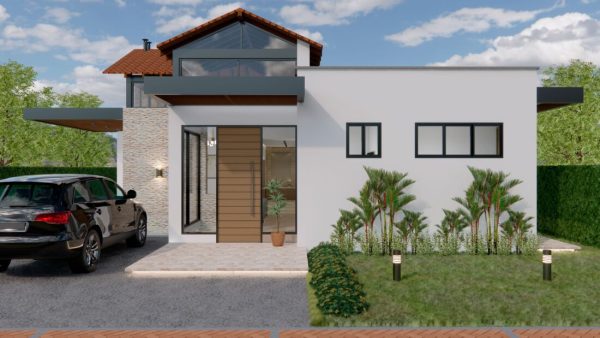 Render exterior 2_ Diseño casa campestre Las Dalias