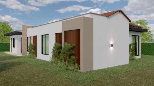 Render exterior 4_ Diseño casa campestre Las Dalias