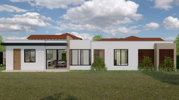 Render exterior 5_ Diseño casa campestre Las Dalias