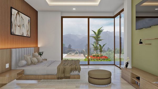 Render habitación principal primer piso 1_ Diseño casa campestre La Ladera