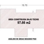 Esquema de áreas segundo piso_ Diseño casa campestre La Ladera