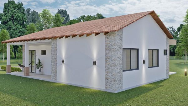 Render exterior 2_ Diseño casa campestre La Morada