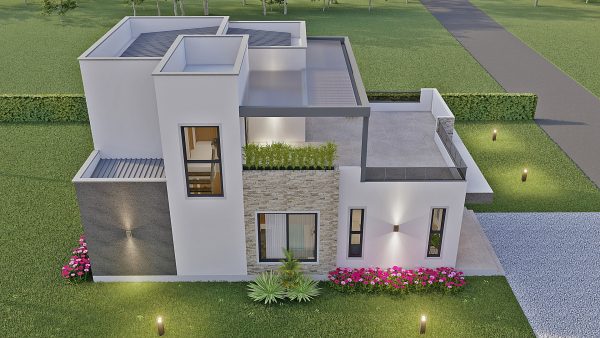 Render exterior 6_ Diseño casa moderna Esmeralda 2