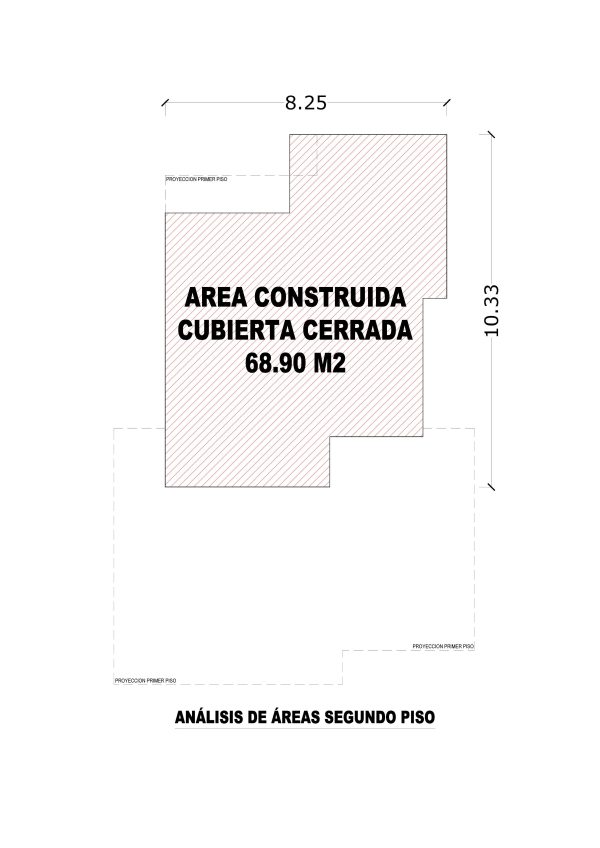 Esquema de áreas segundo piso_ Diseño casa campestre alero primaveral modelo 2