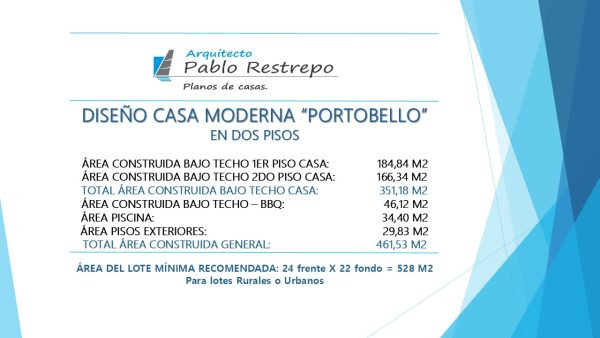 Descripción del proyecto_ Diseño casa moderna Portobello