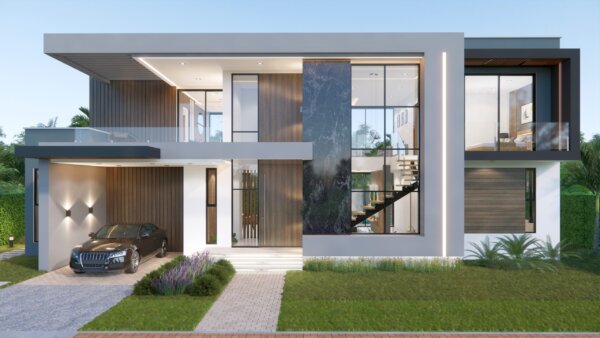 Diseño casa moderna Portobello Render exterior 5_ Diseño casa moderna Portobello