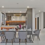 Render interior comedor-cocina 2_ Diseño casa campestre Modelia