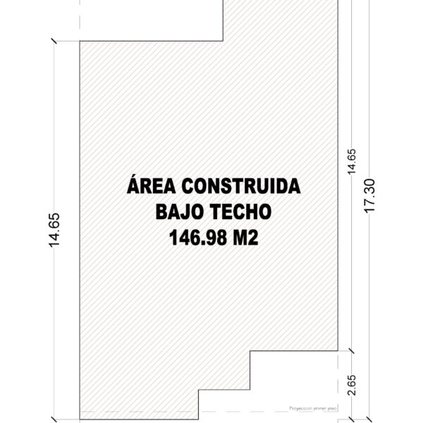 Esquema de áreas segundo piso_ Diseño casa moderna Casanova