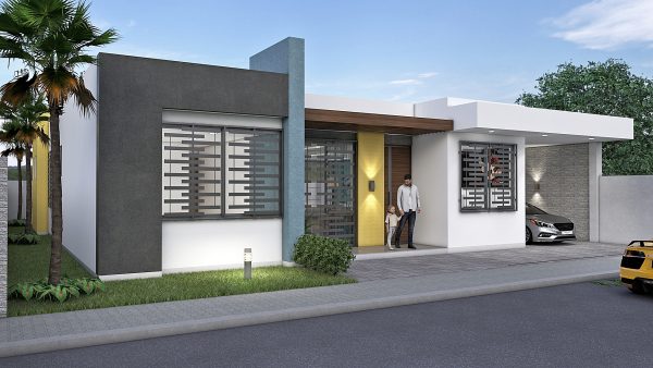 Diseño casa moderna Los Rosales Render exterior 2_ Diseño casa moderna Los Rosales
