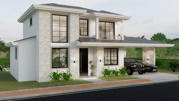 Render exterior 2_ Diseño casa campestre Álamos